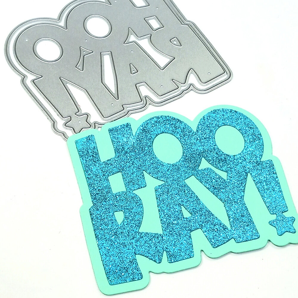 Heffy Doodle Hooray Jumbo Sentiment Dies (HFD0542) (OUTLET)