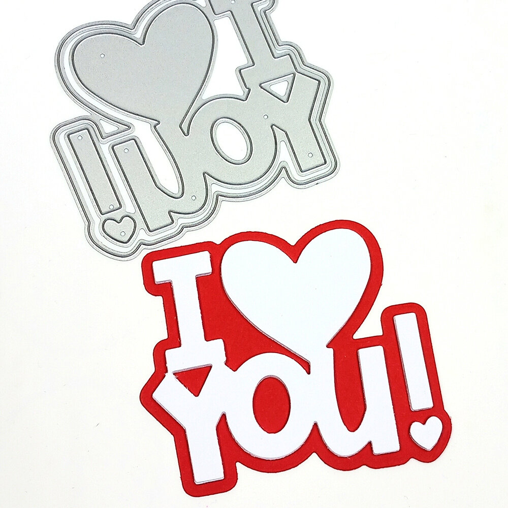 Heffy Doodle I Heart You Jumbo Sentiment Dies (HFD0535) (OUTLET)