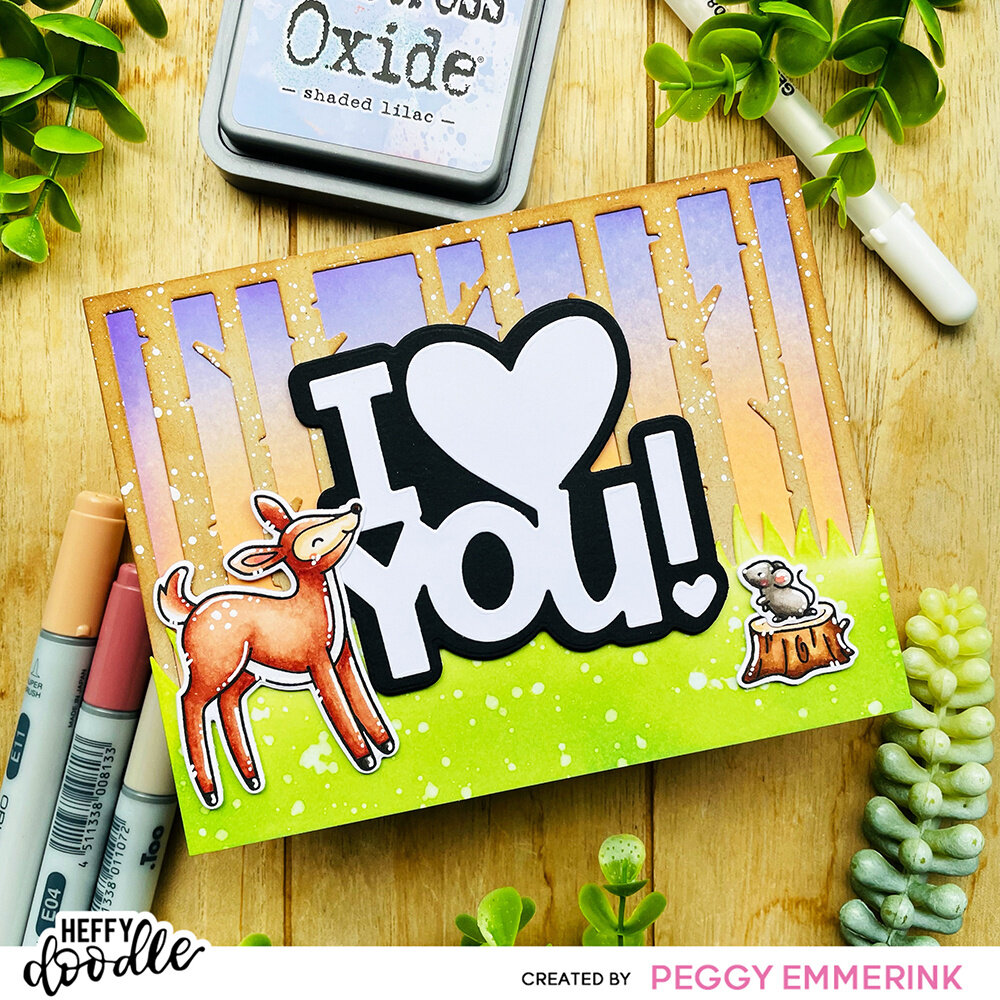 Heffy Doodle I Heart You Jumbo Sentiment Dies (HFD0535) (OUTLET)