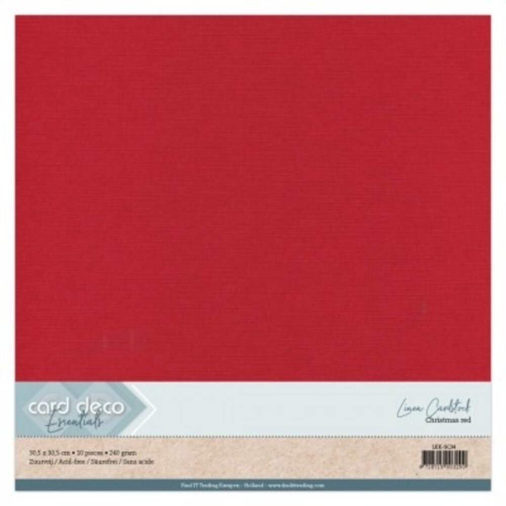 Card Deco Linen Cardstock 30.5x30.5 cm Christmas Red (10pcs) (LKK-SC34) Card Deco Linen Cardstock 30.5x30.5 cm Christmas Red (10pcs) (LKK-SC34)
