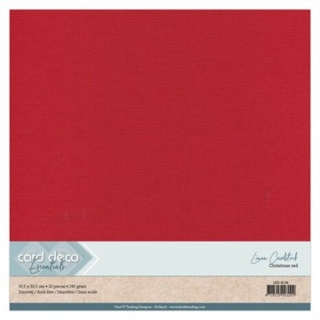 Card Deco Linen Cardstock 30.5x30.5 cm Christmas Red (10pcs) (LKK-SC34) Card Deco Linen Cardstock 30.5x30.5 cm Christmas Red (10pcs) (LKK-SC34)