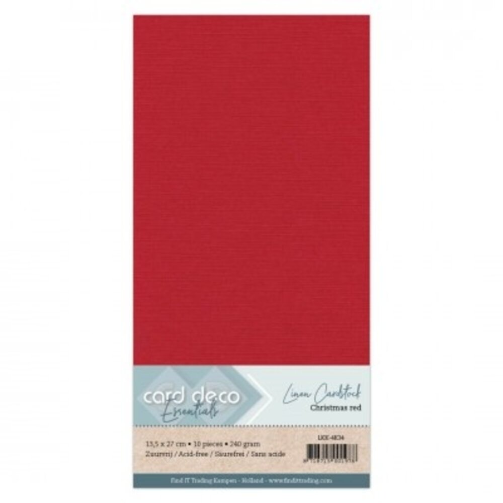 Card Deco Linen Cardstock Square Christmas Red (10pcs) (LKK-4K34) Card Deco Linen Cardstock Square Christmas Red (10pcs) (LKK-4K34)