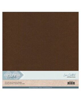 Card Deco Linen Cardstock 30.5x30.5 cm Chocolate Brown (10pcs) (LKK-SC33)