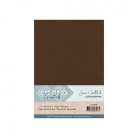 Card Deco Linen Cardstock A5 Chocolate Brown (10pcs) (LKK-A533) Card Deco Linen Cardstock A5 Chocolate Brown (10pcs) (LKK-A533)