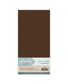 Card Deco Linen Cardstock Square Chocolate Brown (10pcs) (LKK-4K33)