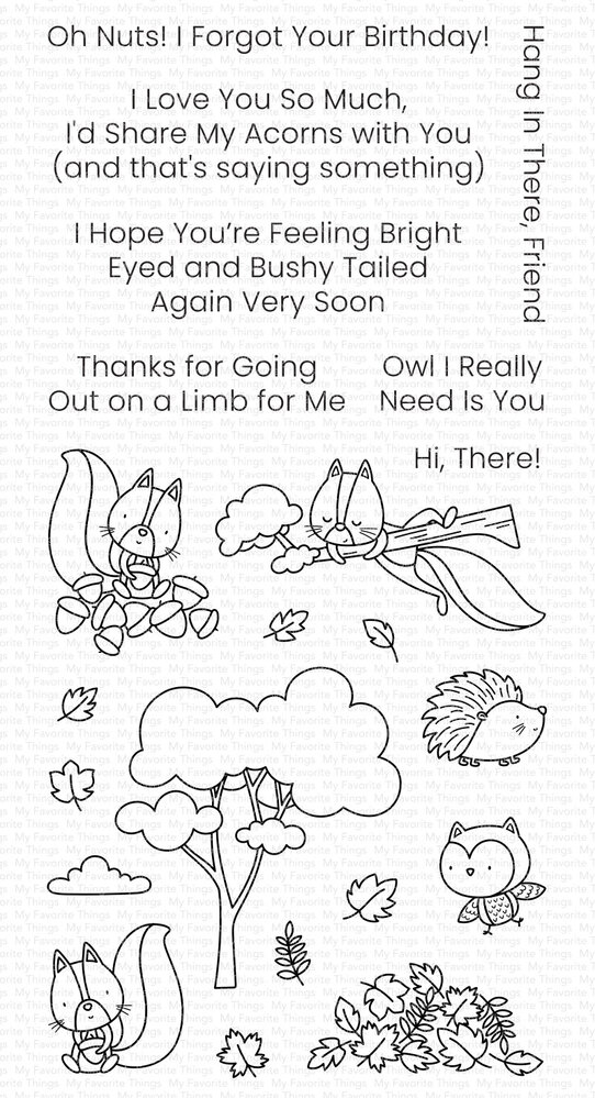My Favorite Things Bright Eyed and Bushy Tailed Clear Stamps (CS-824) (OUTLET)