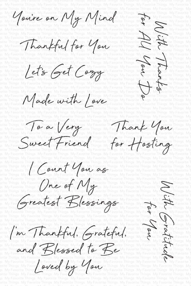 My Favorite Things Grateful Greetings Clear Stamps (CS-828) (OUTLET) My Favorite Things Grateful Greetings Clear Stamps (CS-828) (OUTLET)