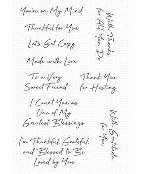 My Favorite Things Grateful Greetings Clear Stamps (CS-828) (OUTLET)