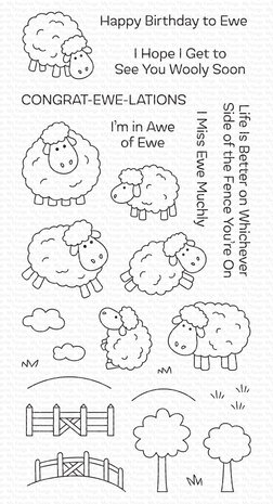 My Favorite Things In Awe of Ewe Clear Stamps (CS-825) (OUTLET)