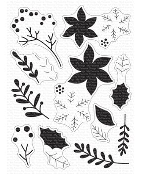 My Favorite Things Pressed Poinsettias Clear Stamps (CS-823) (OUTLET)