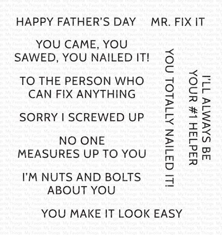 My Favorite Things Tool Talk Clear Stamps (CS-827) (OUTLET)