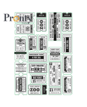 Pronty Crafts Tickets A4 Printed Embellishments (472.700.017) (DISCONTINUED)