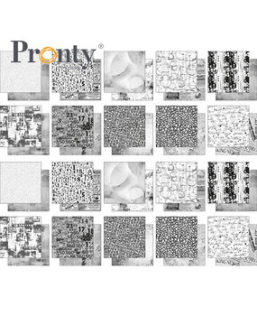 Pronty Crafts Numbers and Letters 21x21cm Deco Paper (20pcs) (471.201.009) (DISCONTINUED)