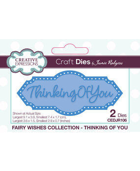 Creative Expressions Jamie Rodgers Craft Die Fairy Wishes Thinking Of You (CEDJR106) (OUTLET)