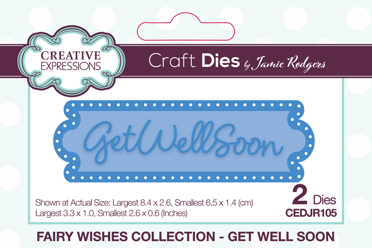 Creative Expressions Jamie Rodgers Craft Die Fairy Wishes Get Well Soon (CEDJR105) (OUTLET)