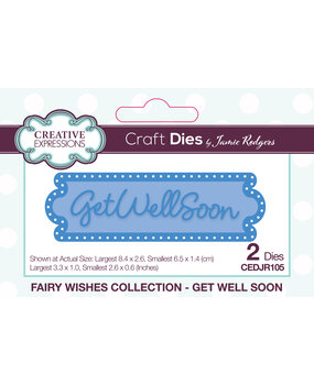 Creative Expressions Jamie Rodgers Craft Die Fairy Wishes Get Well Soon (CEDJR105) (OUTLET)