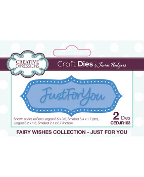 Creative Expressions Jamie Rodgers Craft Die Fairy Wishes Just For You (CEDJR103) (OUTLET)