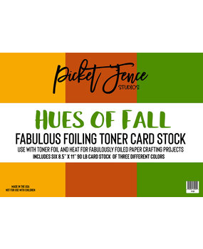Picket Fence Studios Fabulous Foiling Toner Card Stock Hues of Fall (6pcs) (FT-121) (OUTLET)