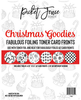 Picket Fence Studios Fabulous Foiling Toner Card Fronts Christmas Goodies (12pcs) (FT-104) (OUTLET)