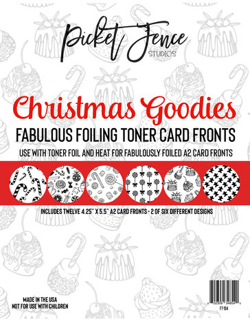Picket Fence Studios Fabulous Foiling Toner Card Fronts Christmas Goodies (12pcs) (FT-104) (OUTLET) Picket Fence Studios Fabulous Foiling Toner Card Fronts Christmas Goodies (12pcs) (FT-104) (OUTLET)