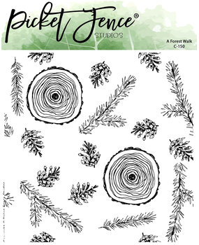 Picket Fence Studios A Forest Walk 4x4 Inch Clear Stamps (C-150) (OUTLET)