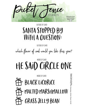 Picket Fence Studios Interactive Sassy Card Stamping: Which Flavor 3x4 Inch Clear Stamps (IS-100) (OUTLET)