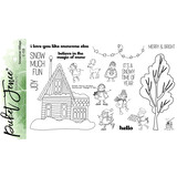 Picket Fence Studios Snowman Village 4x6 Inch Clear Stamps (C-155) (OUTLET)