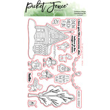 Picket Fence Studios Snowman Village 4x6 Inch Metal Dies (C-155D) (OUTLET)