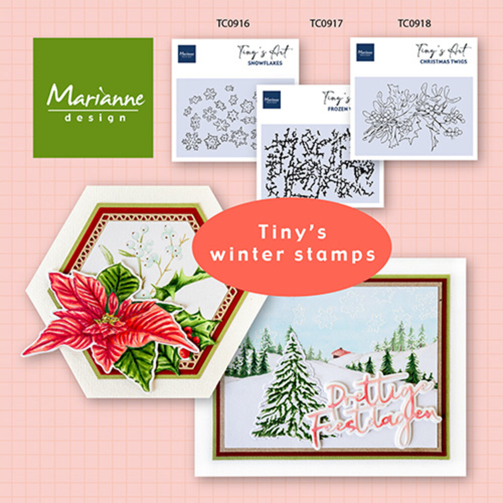 Marianne Design Clear Stamps Tiny's Art Snowflakes (TC0916) (DISCONTINUED) Marianne Design Clear Stamps Tiny's Art Snowflakes (TC0916) (DISCONTINUED)