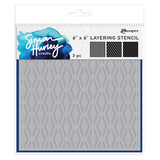 Ranger Simon Hurley create. Stencils 6x6 Inch Dazzling Diamonds (3pcs) (HUS81227) (DISCONTINUED)