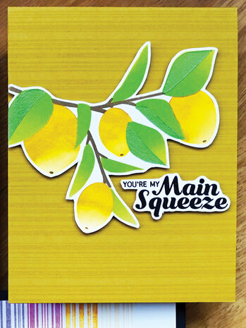 Ranger Simon Hurley create. Stencils Layering 6x6 Inch Lemon Branch (HUS78487) (DISCONTINUED)