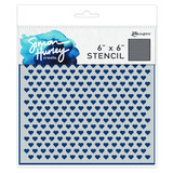 Ranger Simon Hurley create. Stencils 6x6 Inch Tiny Hearts (HUS78517) (DISCONTINUED)