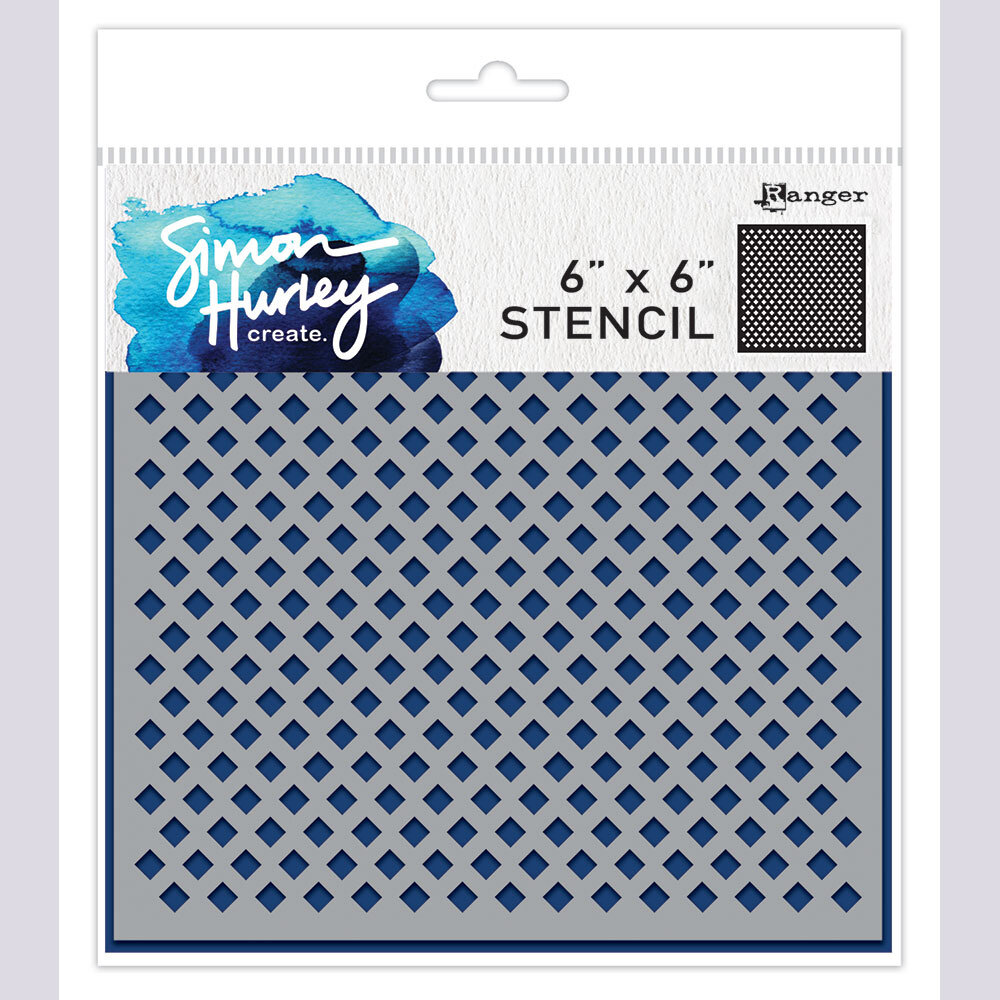 Ranger Simon Hurley Create. Stencils 6x6 Inch Geo Leaves (HUS91684) | De Egel - Hobbywinkel