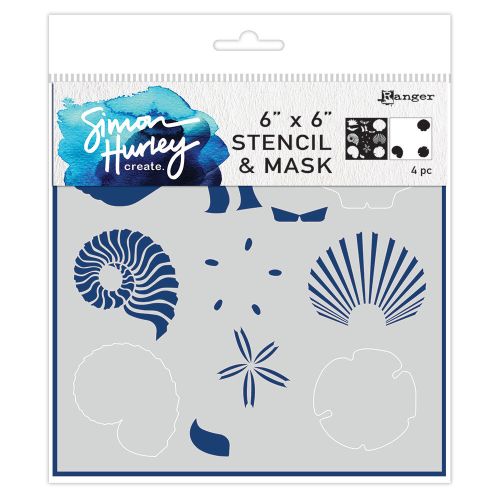 Simon Hurley create. Stencils 6x6 Inch Shell Maker (HUS68952 ...