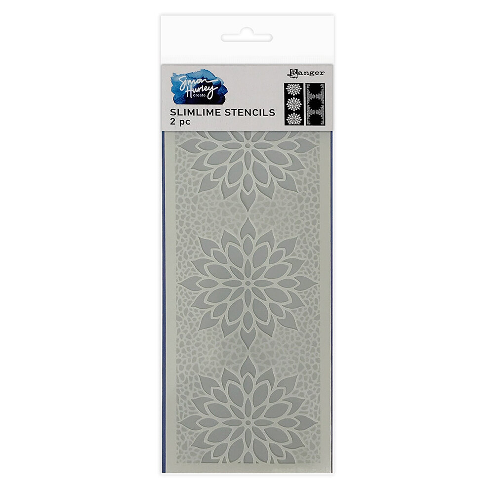 Ranger Simon Hurley create. Stencils Slimline Mosaic Florals (HUS78173) (DISCONTINUED) Ranger Simon Hurley create. Stencils Slimline Mosaic Florals (HUS78173) (DISCONTINUED)