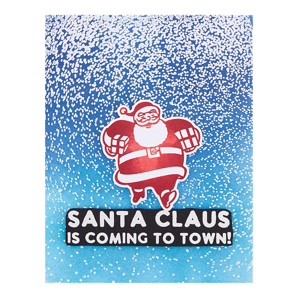 Ranger Simon Hurley create. Photopolymer Stamps 6x9 Inch Silly Santas (HUR84419) (DISCONTINUED)