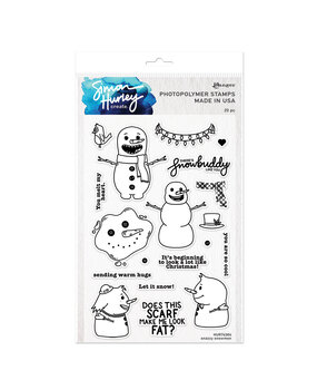 Ranger Simon Hurley create. Photopolymer Stamps 6x9 Inch Snazzy Snowmen (HUR74304) (DISCONTINUED)