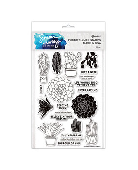 Ranger Simon Hurley create. Photopolymer Stamps 6x9 Inch Succulents (HUR80756) (DISCONTINUED)