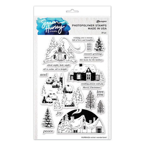 Ranger Simon Hurley create. Photopolymer Stamps 6x9 Inch Winter Wonderland (HUR84426) (DISCONTINUED)