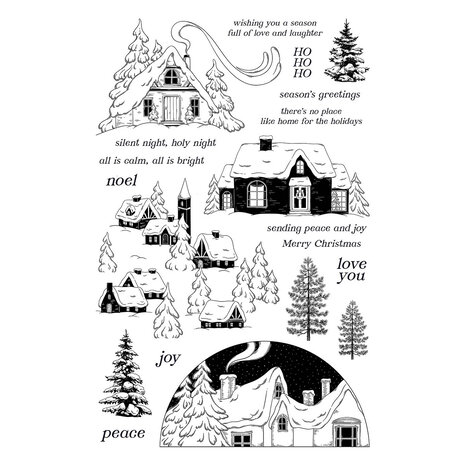Ranger Simon Hurley create. Photopolymer Stamps 6x9 Inch Winter Wonderland (HUR84426) (DISCONTINUED)