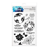 Ranger Simon Hurley create. Photopolymer Stamps 6x9 Inch Posh Poinsettas (HUR74298) (DISCONTINUED)