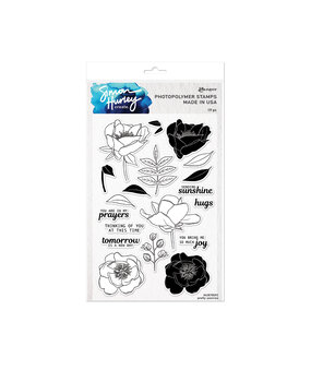Ranger Simon Hurley create. Photopolymer Stamps 6x9 Inch Pretty Peonies (HUR78593) (DISCONTINUED)