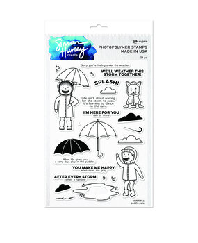 Ranger Simon Hurley create. Photopolymer Stamps 6x9 Inch Puddle Pals (HUR77916) (DISCONTINUED)