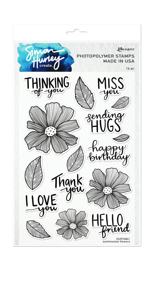 Ranger Simon Hurley create. Photopolymer Stamps 6x9 Inch Sentimental Flowers (HUR76841) (DISCONTINUED) Ranger Simon Hurley create. Photopolymer Stamps 6x9 Inch Sentimental Flowers (HUR76841) (DISCONTINUED)