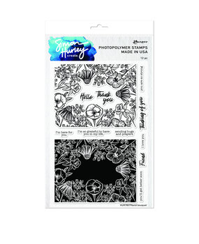 Ranger Simon Hurley create. Photopolymer Stamps 6x9 Inch Bold Bouquet (HUR78579) (DISCONTINUED)