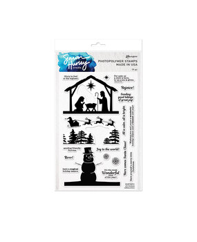 Ranger Simon Hurley create. Photopolymer Stamps 6x9 Inch Christmas Silhouettes (HUR78951) (DISCONTINUED)