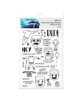 Ranger Simon Hurley create. Photopolymer Stamps 6x9 Inch Dudes Too! (HUR67238) (DISCONTINUED)