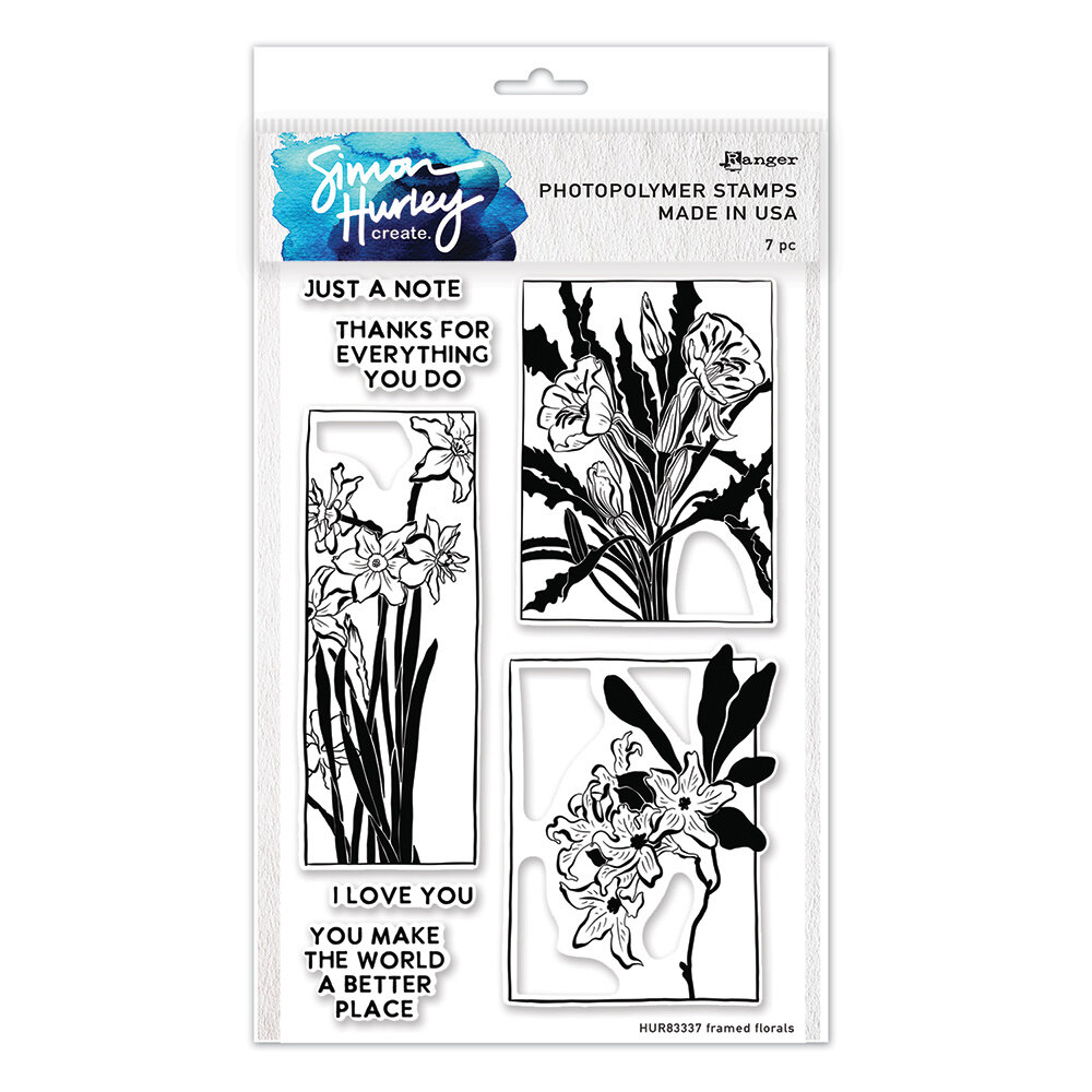 Ranger Simon Hurley create. Photopolymer Stamps 6x9 Inch Framed Florals (HUR83337) (DISCONTINUED) Ranger Simon Hurley create. Photopolymer Stamps 6x9 Inch Framed Florals (HUR83337) (DISCONTINUED)