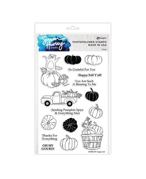 Ranger Simon Hurley create. Photopolymer Stamps 6x9 Inch Happy Fall (HUR82187) (DISCONTINUED)