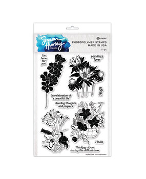 Ranger Simon Hurley create. Photopolymer Stamps 6x9 Inch Inked Blooms (HUR83344) (DISCONTINUED)